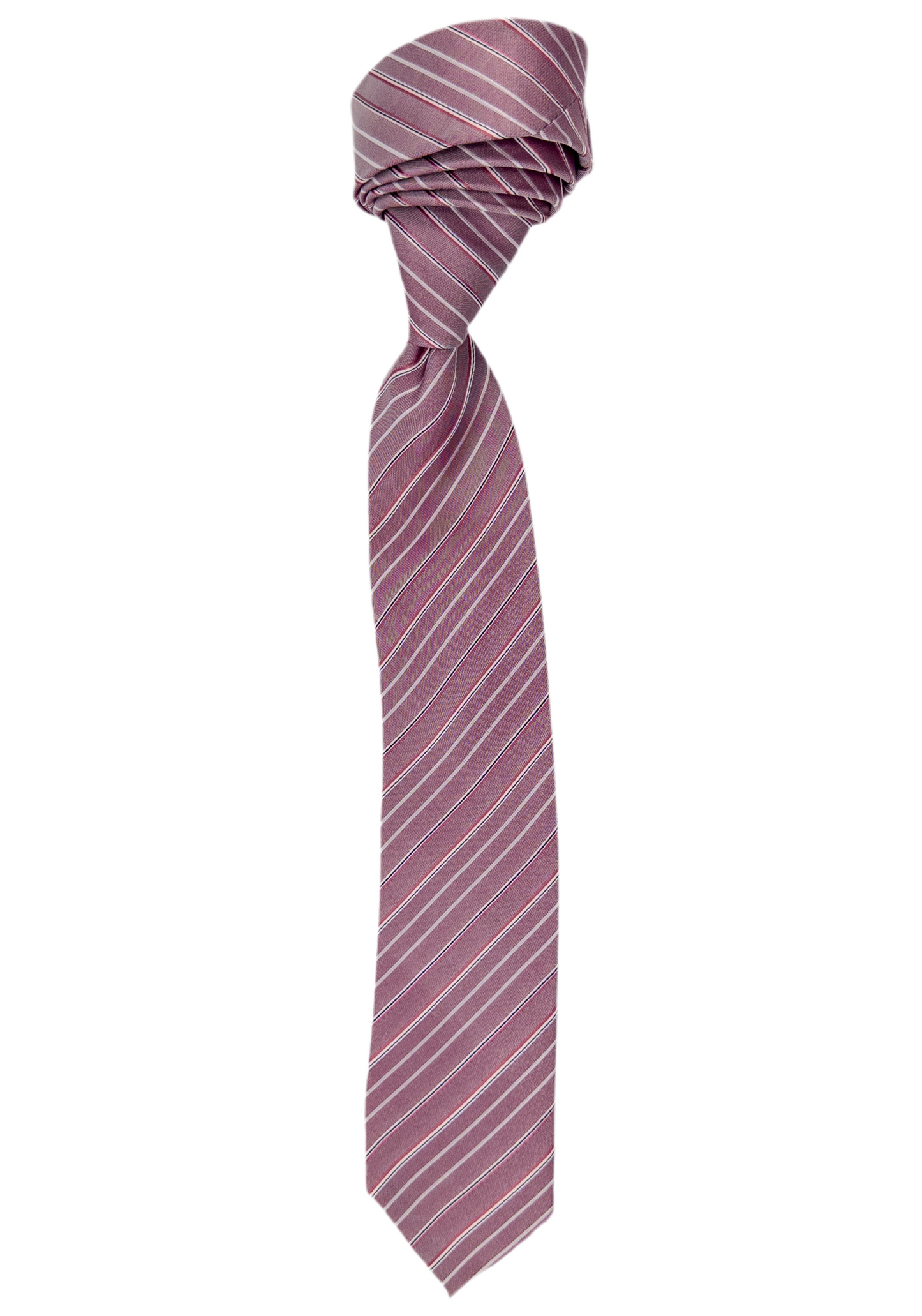 Corbata Elegante a Rayas Rojas y Blancas
