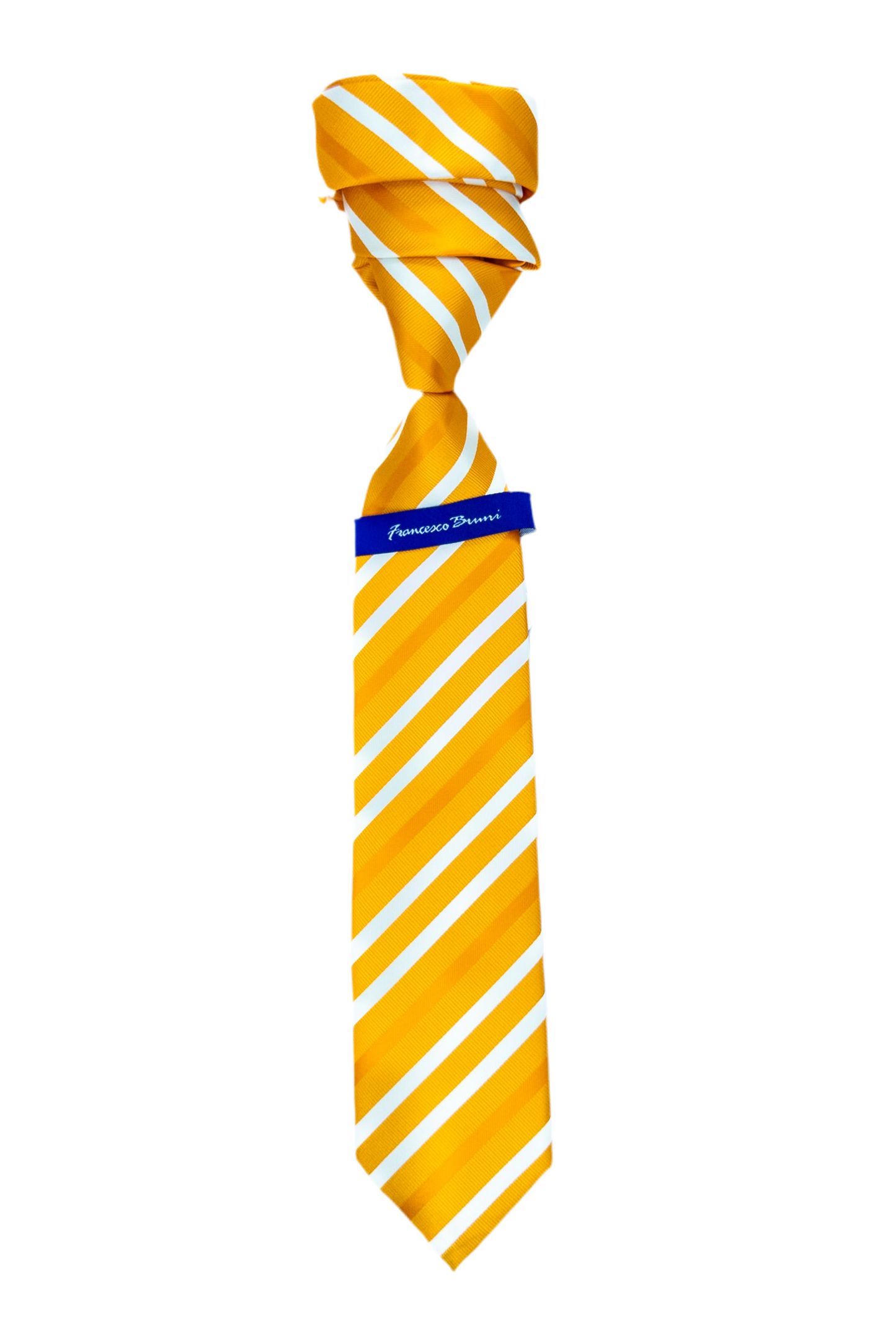 Corbata Rayada Amarilla con Blanco
