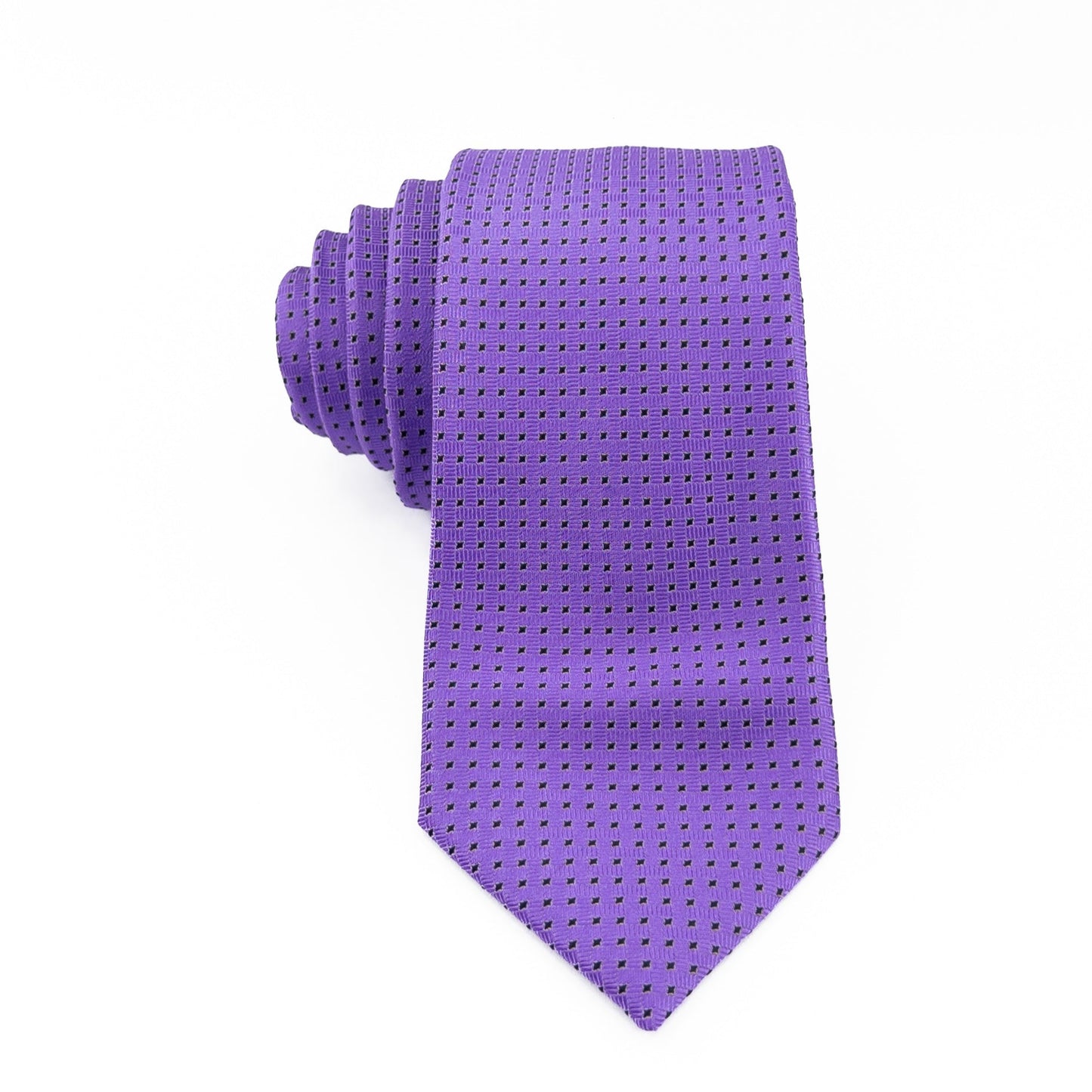 Corbata Morada con Textura Cuadriculada