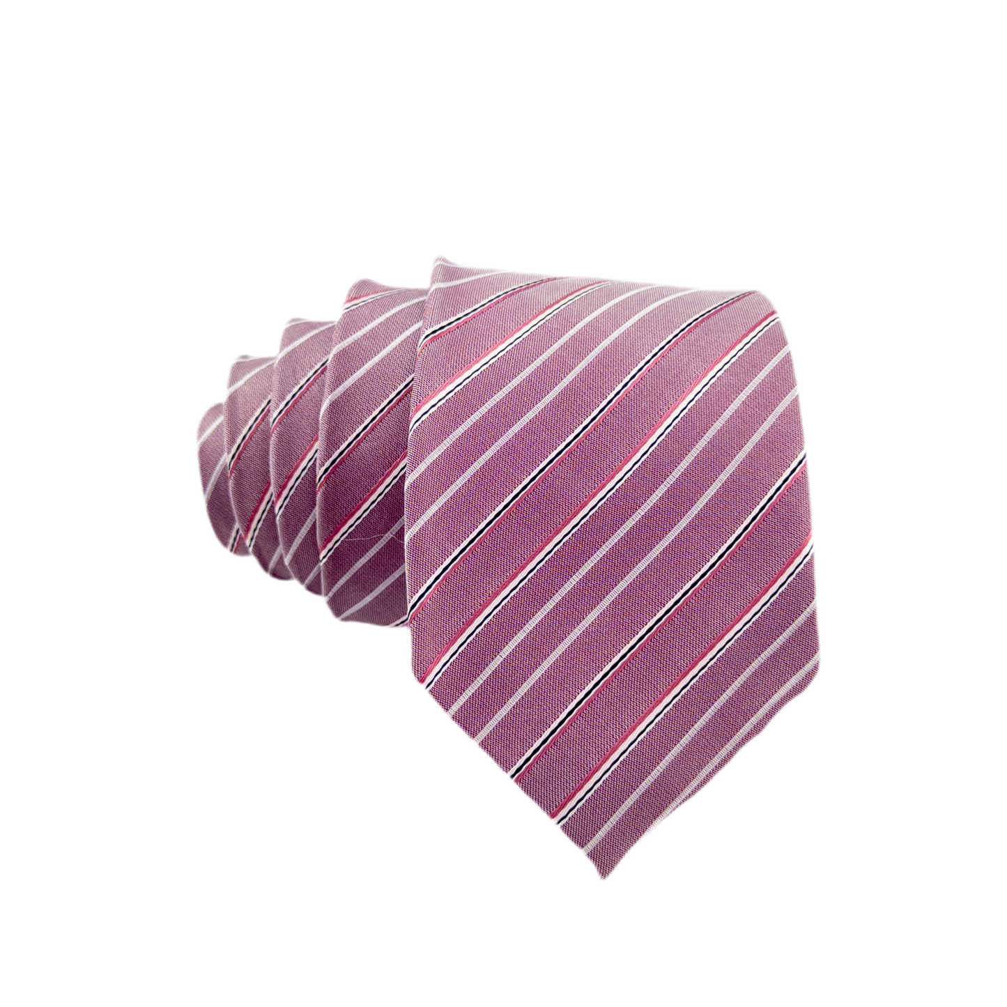 Corbata Elegante a Rayas Rojas y Blancas