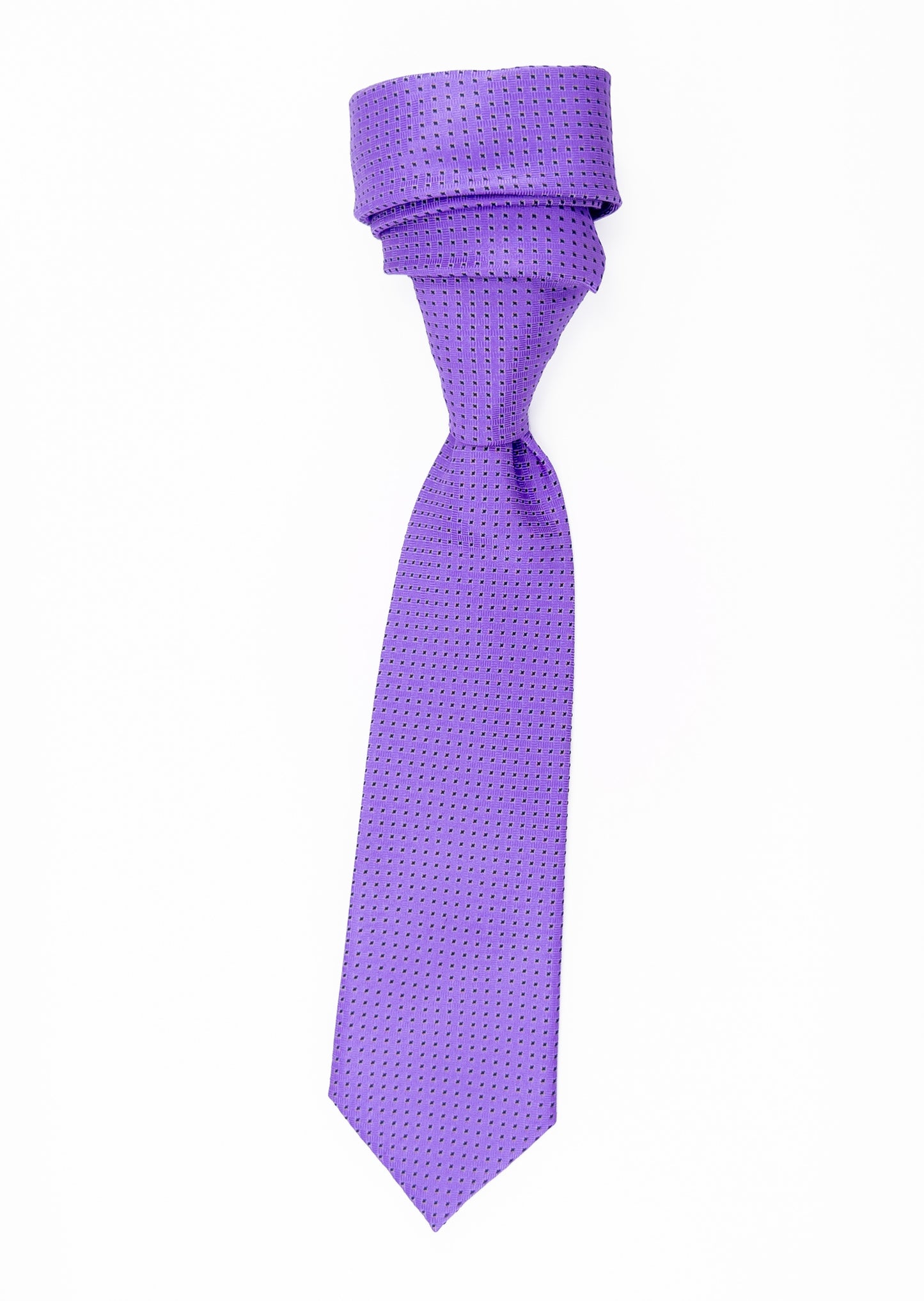 Corbata Morada con Textura Cuadriculada