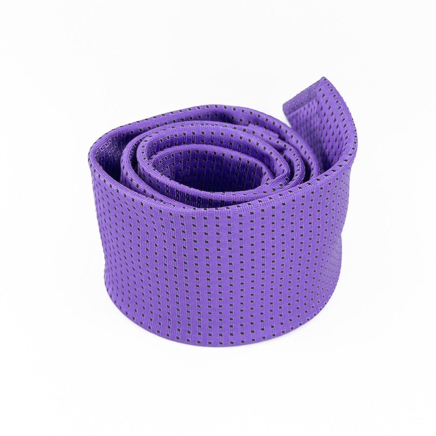 Corbata Morada con Textura Cuadriculada