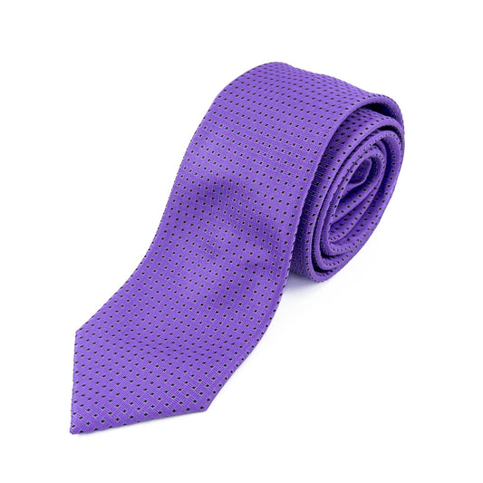 Corbata Morada con Textura Cuadriculada