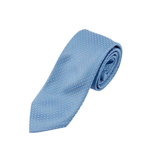 Corbata Elegante Azul Claro con Textura Cuadriculada