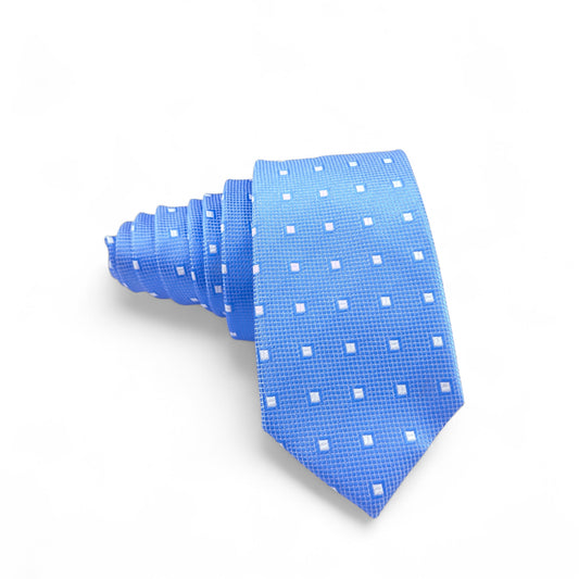 Corbata Azul con Patrón Floral – Estilo Moderno