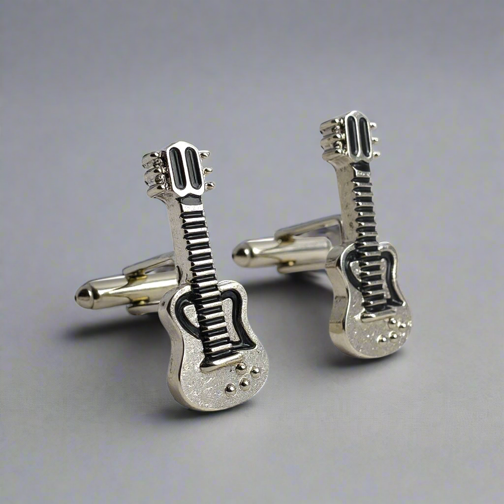 🎸 Mancornas Guitarra Plateada