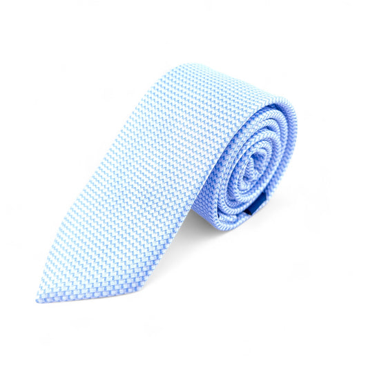 Corbata Azul Claro con Patrón Microtexturizado – Estilo Moderno