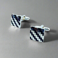 Mancornas Geométricas Plata & Ónix