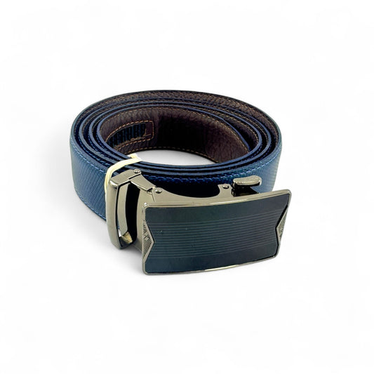 Cinturón automático en cuero azul – Elegancia moderna