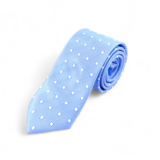 Corbata Azul con Patrón Floral – Estilo Moderno