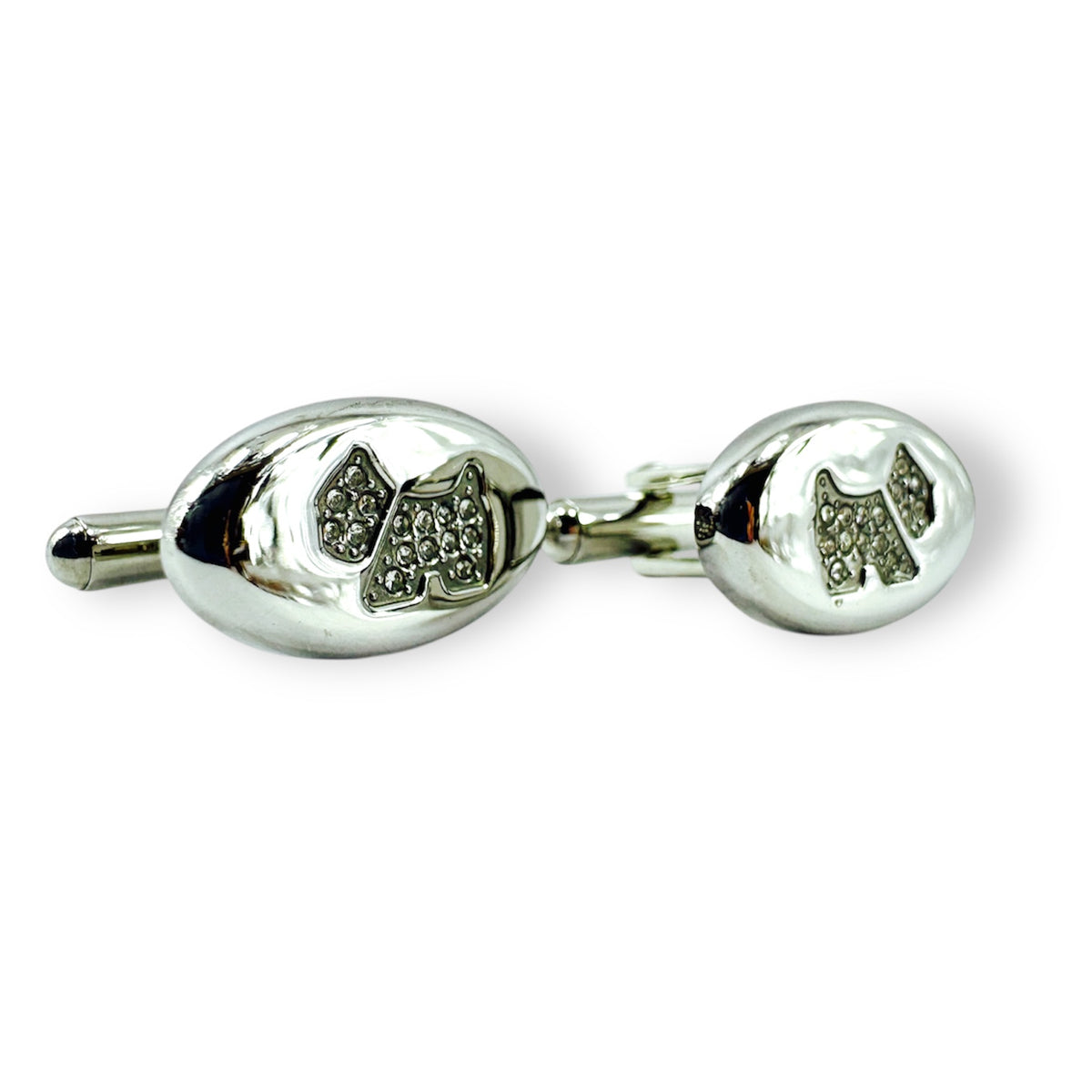 🐾 Mancornas Elegancia Plateada con Detalle Canino