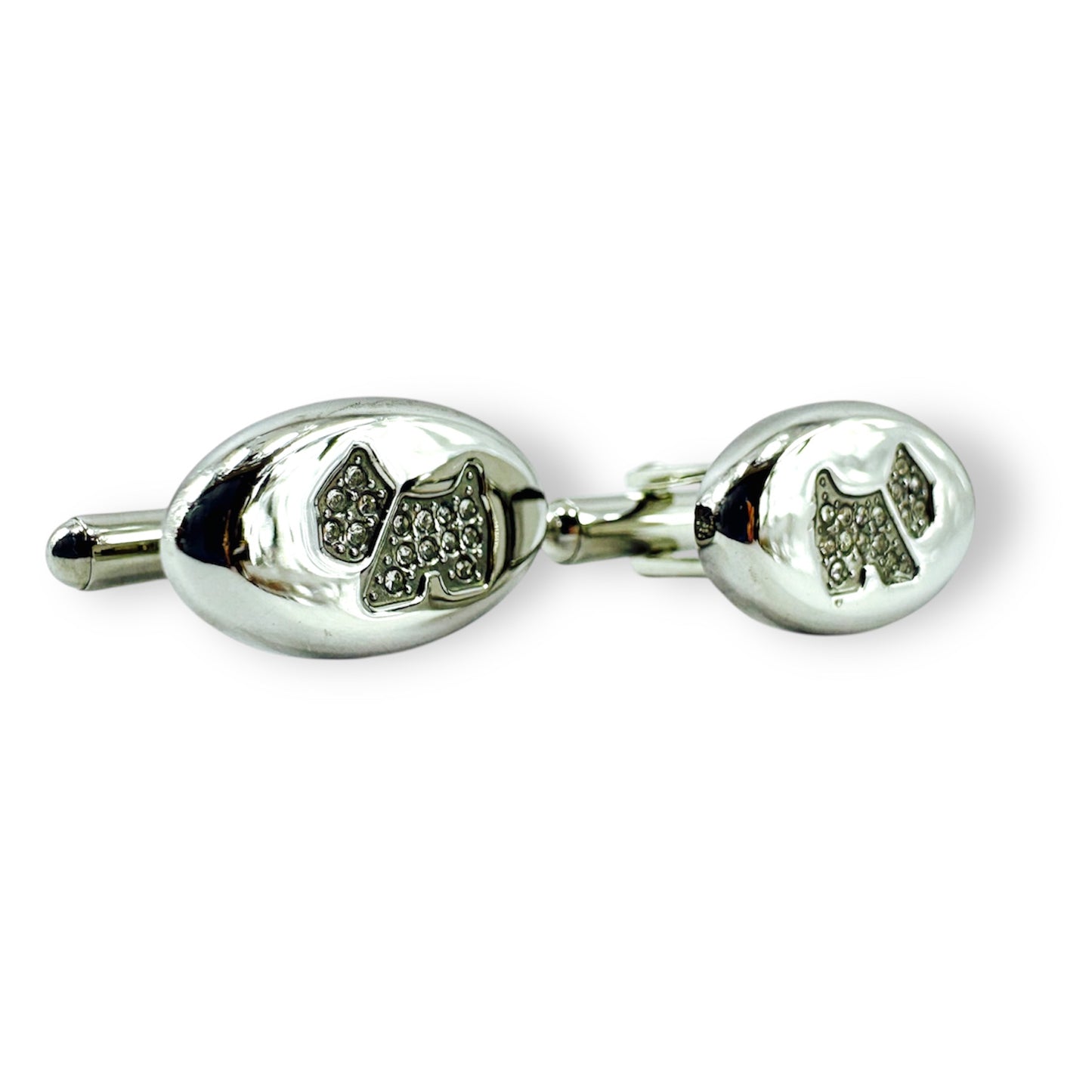 🐾 Mancornas Elegancia Plateada con Detalle Canino