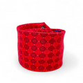 🔴 Corbata Roja con Textura de Puntos