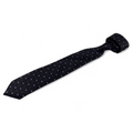 Corbata negra con puntos lila