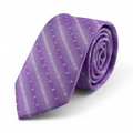 Corbata morada con microdiseños geométricos