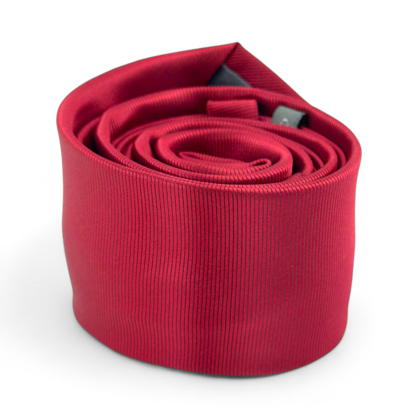 🔴 Corbata Roja con Textura Fina – Poder y Elegancia