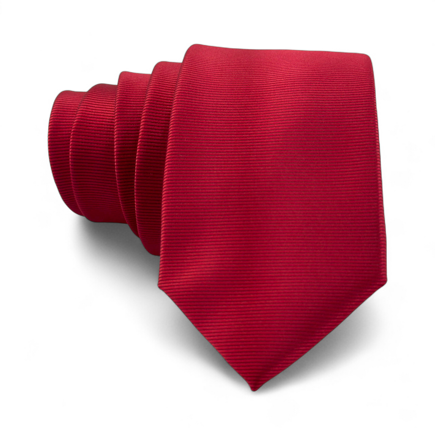🔴 Corbata Roja con Textura Fina – Poder y Elegancia