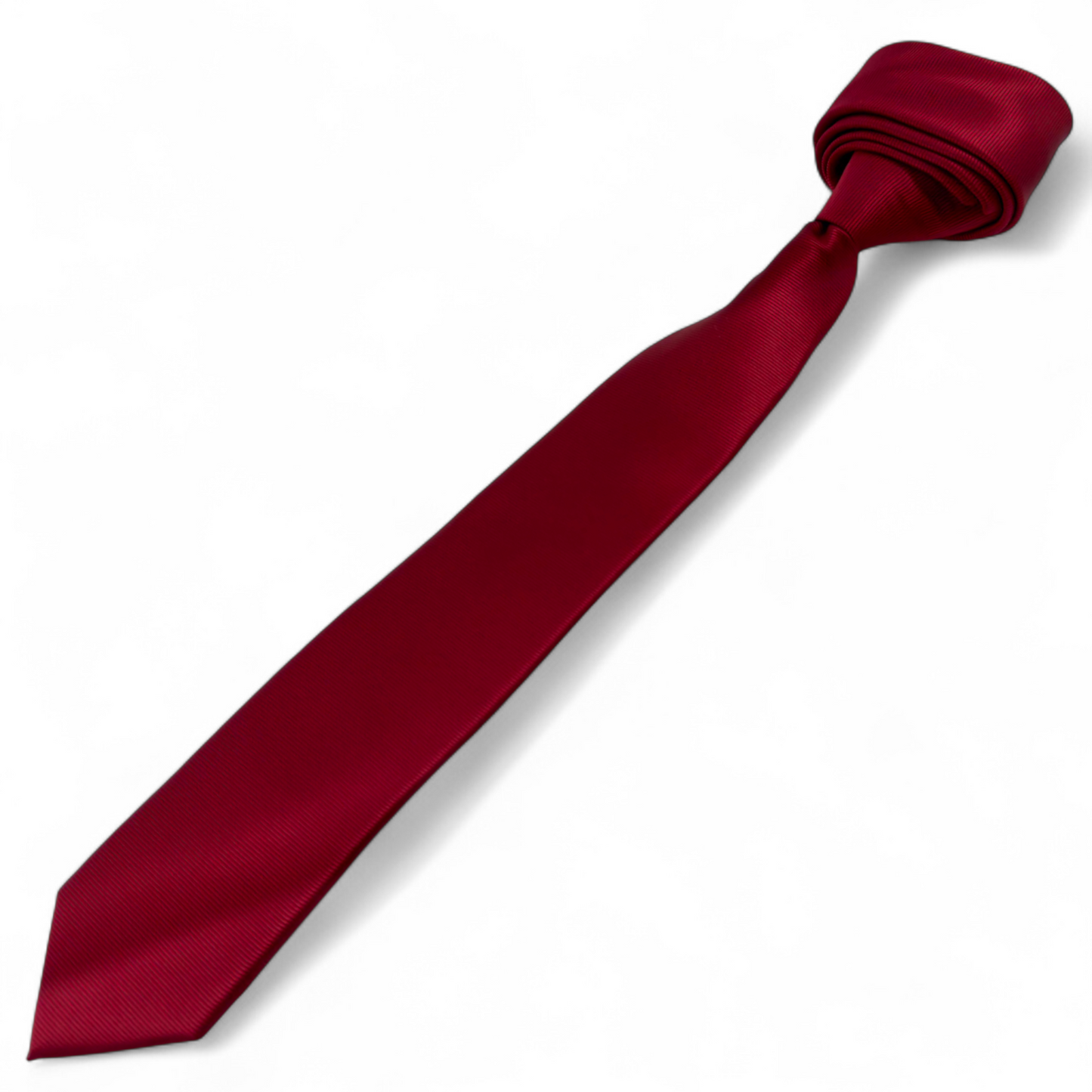 🔴 Corbata Roja con Textura Fina – Poder y Elegancia