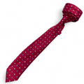 Corbata roja/Burdeos con Motivos Florales