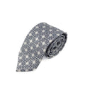 Corbata Gris con Patrón Geométrico – Sofisticación y Modernidad